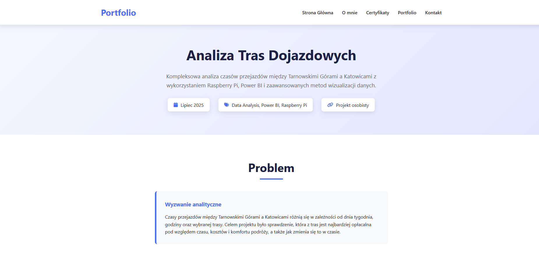 Analiza tras dojazdowych