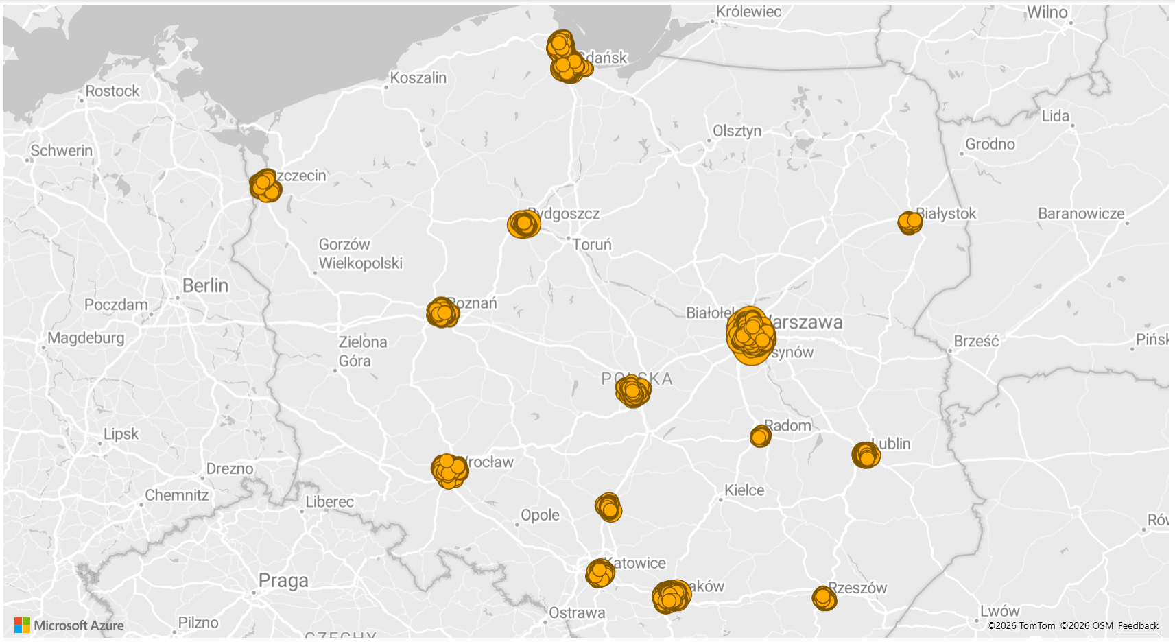Mapa cen mieszkań w Polsce
